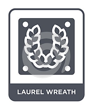 laurel wreath icon in trendy design style. laurel wreath icon isolated on white background. laurel wreath vector icon simple and