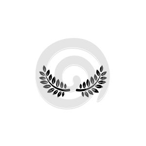 Laurel Wreath Icon. Vector Flat illustrationisolated on white