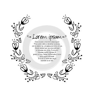 Laurel wreath illustration isolated on white background