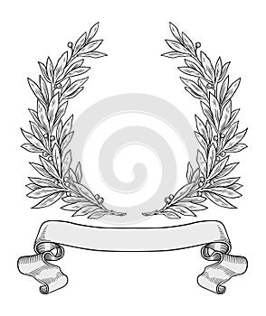 Laurel wreath vector photo