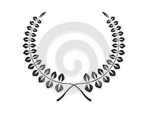 Laurel wreath vector black color