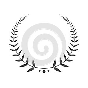 Laurel wreath vector black color