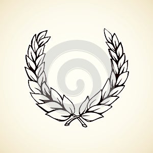 Laurel wreath. Vector drawing