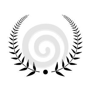 Laurel wreath vector isolated on white background