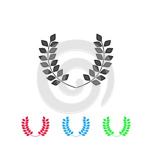 Laurel Wreaths icon flat