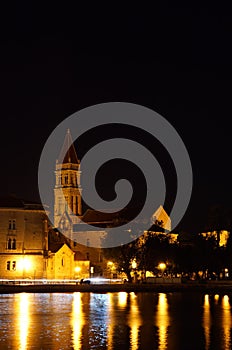 Laurentius Cathedral in Trogir at night