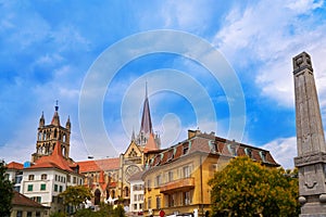 Lausanne city Notre Dame Cathedral in Switzerland