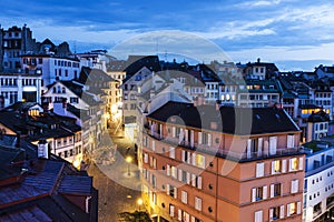 Lausanne panorama at night