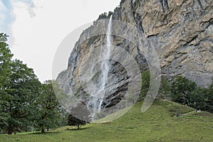 Lauterbrunnen near Interlaken in the canton of Bern in Switzerland