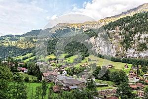 Lauterbrunnen near Interlaken in the canton of Bern in Switzerland