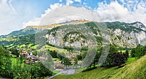 Lauterbrunnen near Interlaken in the canton of Bern in Switzerland