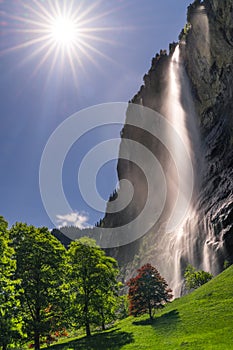 The Lauterbrunnen valley, near Interlaken in the Bernese Oberland, Switzerland.