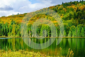 Lauzon lake in Mont Tremblant National Park