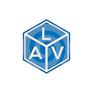 LAV letter logo design on black background. LAV creative initials letter logo concept. LAV letter design photo