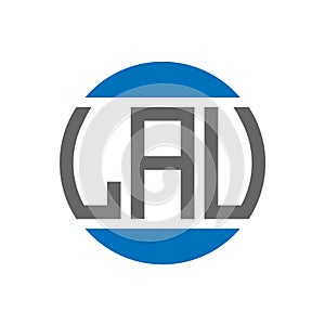 LAV letter logo design on white background. LAV creative initials circle logo concept. LAV letter design photo