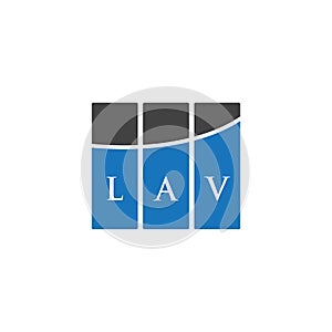 LAV letter logo design on WHITE background. LAV creative initials letter logo concept. LAV letter design photo