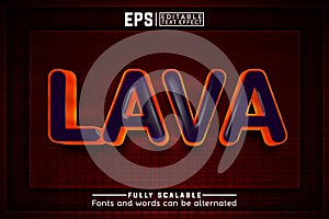 LAVA 3d -Editable text effect