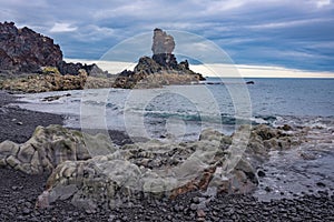 Lava beach, Western Iceland