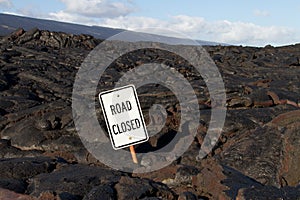 Lava blocked the road