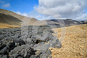 Lava field from Geldingadalir erruption in Iceland