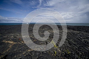 Lava Field at Ocean photo