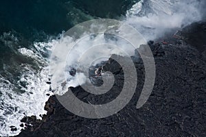 Lava Flowing into Ocean