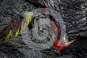 Lava on Hawaii`s Big Island