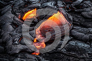 Lava on Hawaii`s Big Island