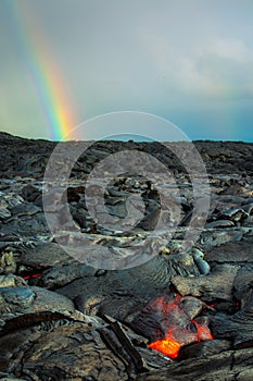 Lava on Hawaii`s Big Island