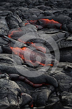 Lava on Hawaii`s Big Island