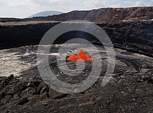 Lava inside Erta Ale volcano, Ethiopia