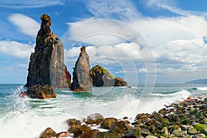 Lava islets in Ribeira da Janela, Madeira, Portugal