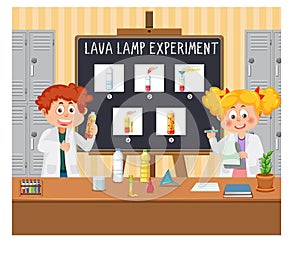 Lava lamp science experiment