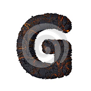 Lava Letter 3d illustration