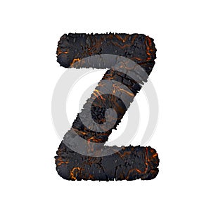 Lava Letter 3d illustration