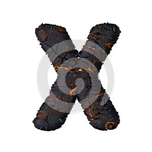 Lava Letter 3d illustration