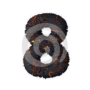 Lava Letter 3d illustration