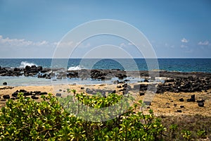 Lava Rock and Sand Beach, Kona Hawaii