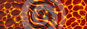 Lava seamless textures for game, backgrounds set