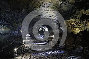 Lava tube on Jeju Island, Korea