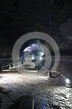 Lava tube on Jeju Island, Korea