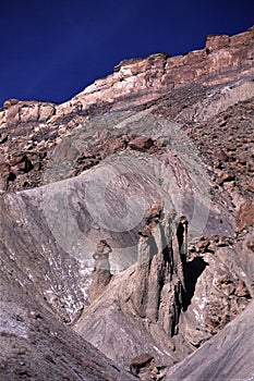 Lava tubes and tailings landscape in Colorado