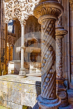 Lavabo fountain at the Batalha monastery in Portugal photo
