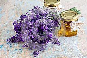 Lavander with aromatic oil