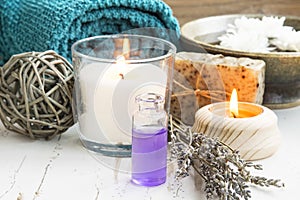 Lavander Essential Oil.Spa Setting