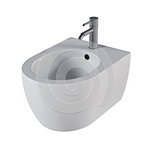 Lavatory pan isolated on a white background, bidet