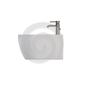 Lavatory pan isolated on a white background, bidet