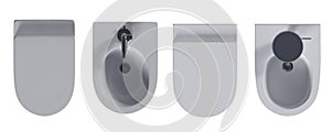 Lavatory pan isolated on a white background, bidet