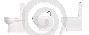 Lavatory pan isolated on a white background, bidet