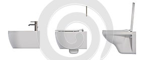 Lavatory pan isolated on a white background, bidet